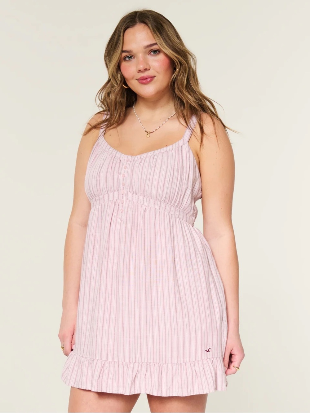 Hollister button front mini dress